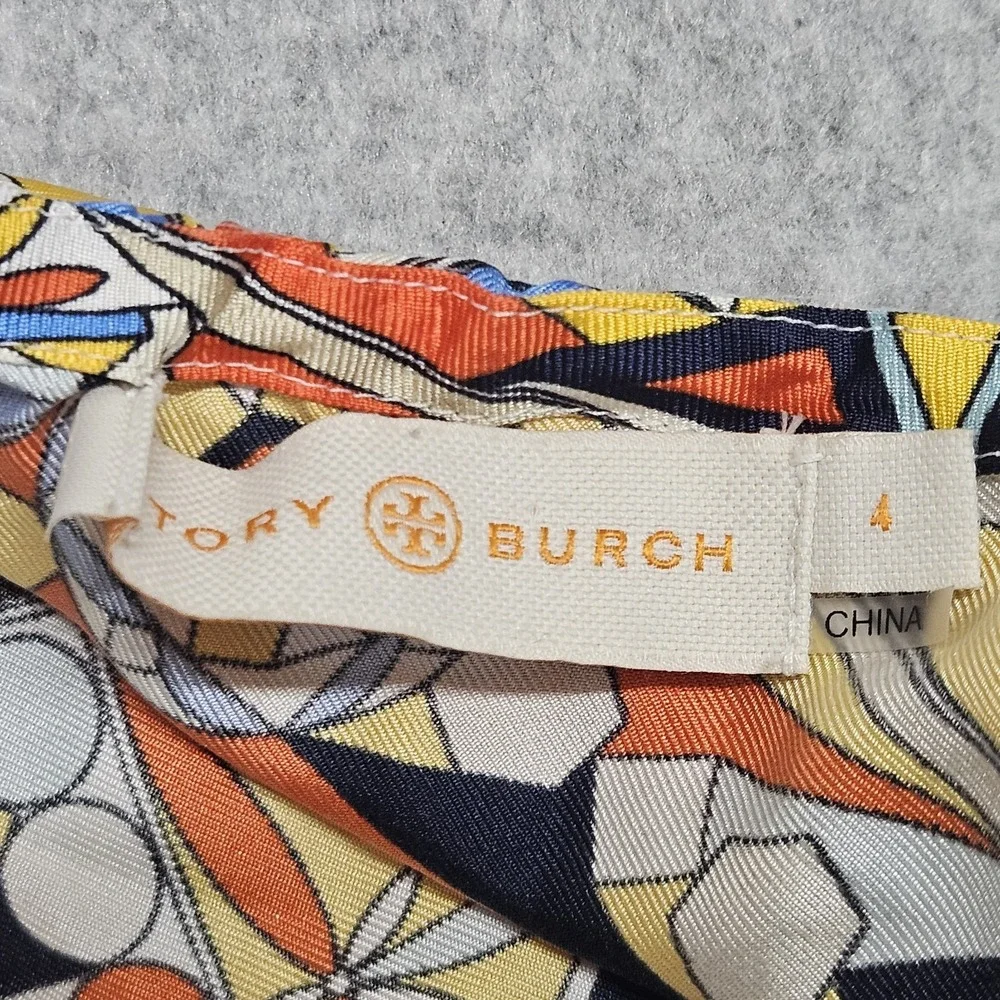TORY BURCH 100% SILK Blouse TOP sz 4